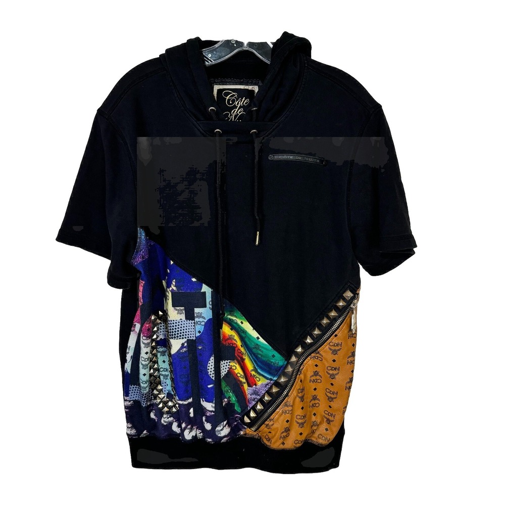 Cote De Nuits Shirt Hoodie men's L black With Print‎ - Short Sleeve